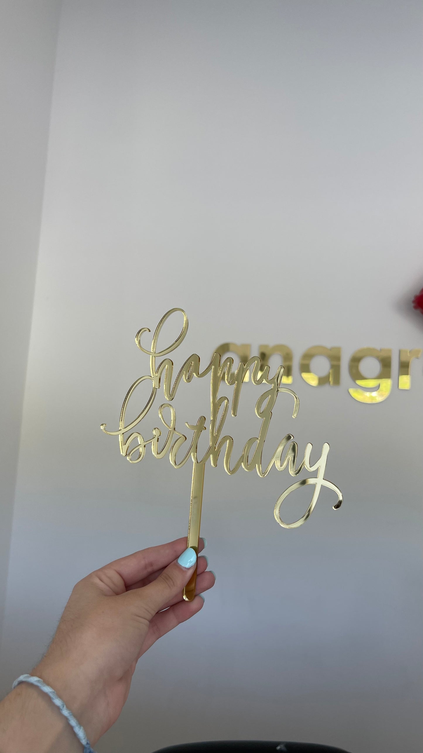 Paquete de 10 cake toppers Happy Birthday