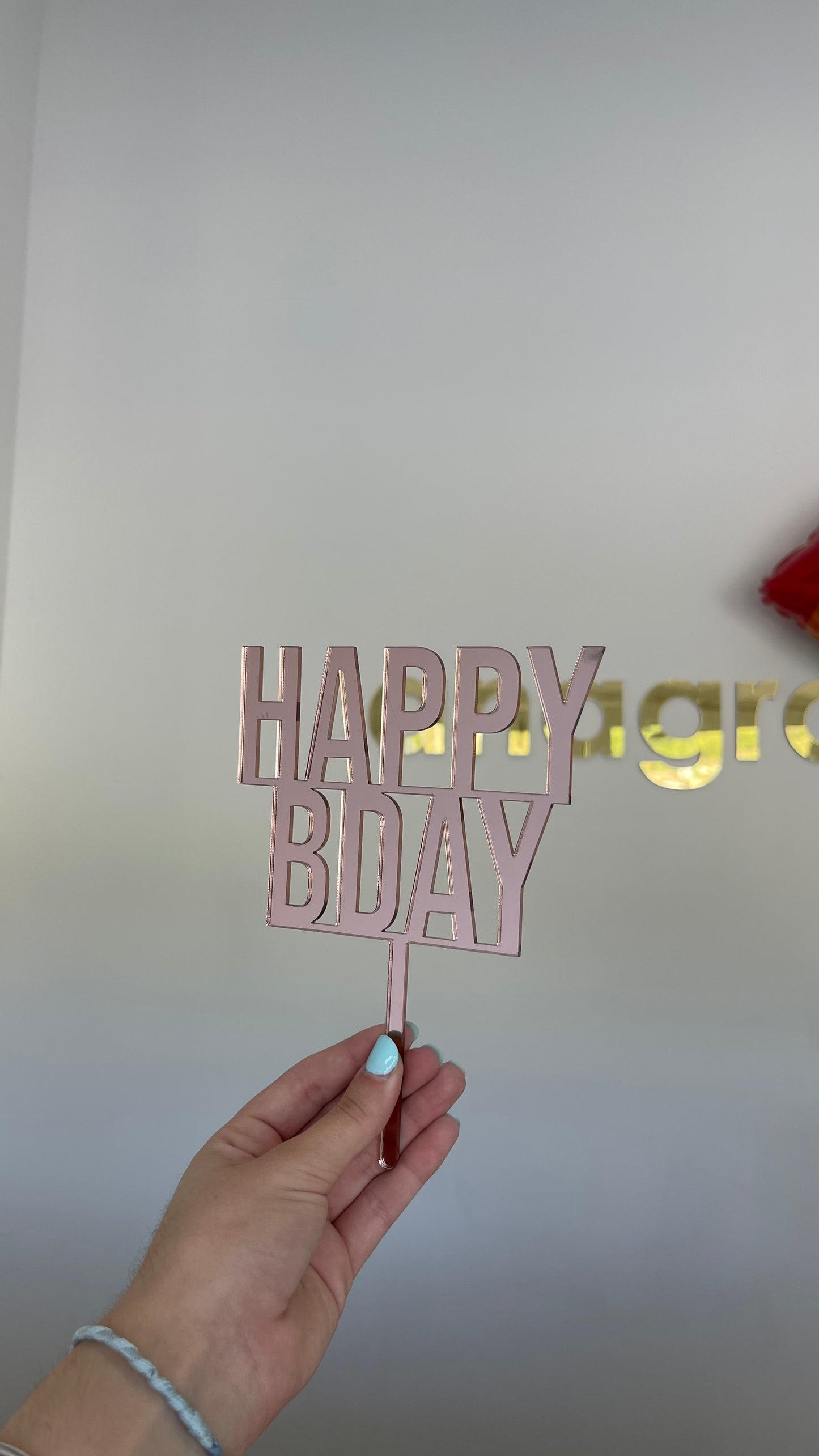 Cake topper happy birthday