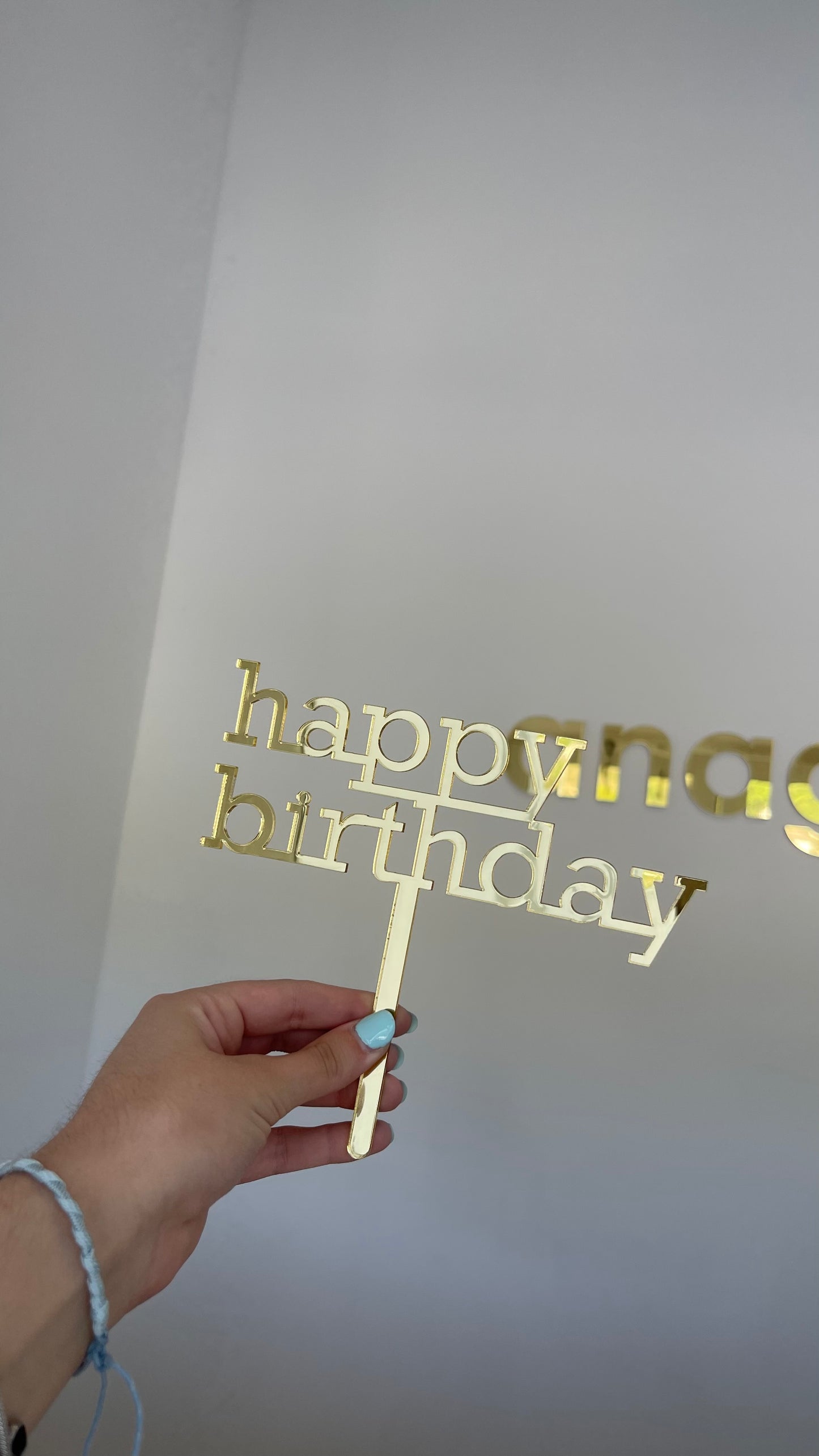 Paquete de 10 cake toppers Happy Birthday