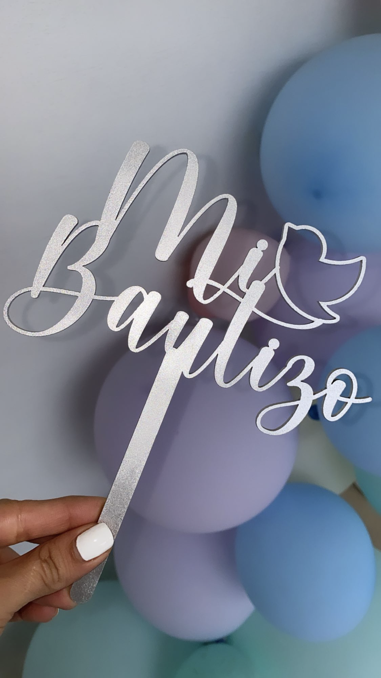 Cake topper Bautizo